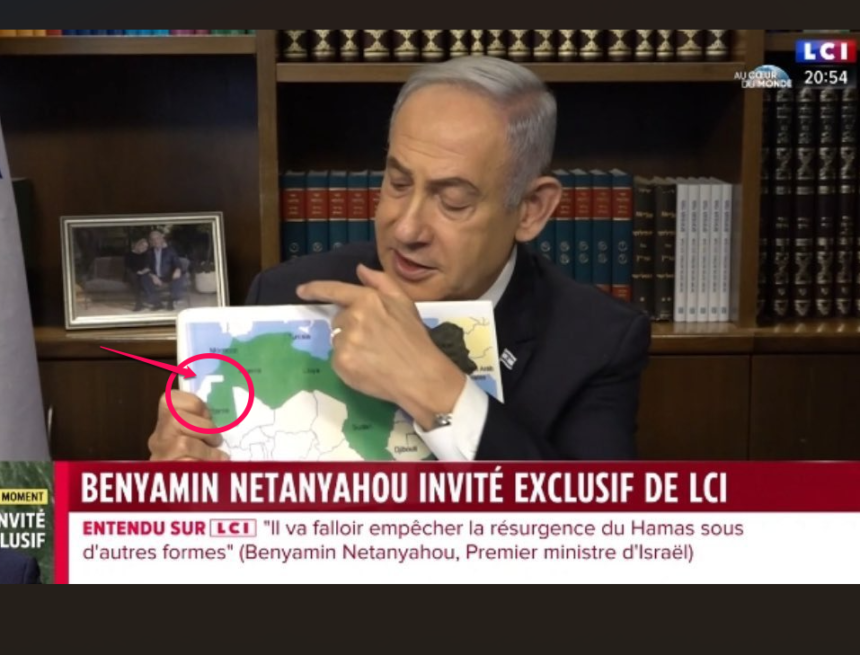 Netanyahu exhibe mapa de Marruecos sin el territorio ocupado del Sáhara Occidental