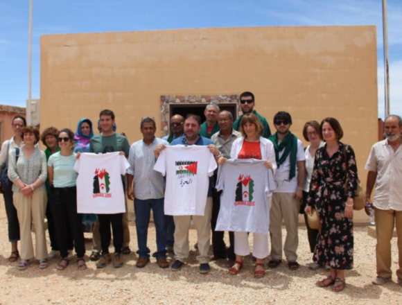 La tercera jornada de la visita de la delegación navarra a los campamentos de refugiados saharauis de Tinduf se centra en derechos humanos y cooperación | Parlamento de Navarra