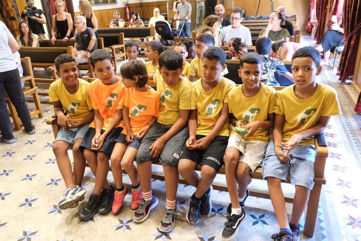 Algunos de los niños saharauis llegados a Elche