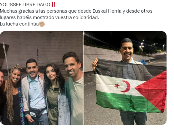 asdfghj ¡Yussef está libre! El joven saharaui evita la deportación a Marruecos y abandona el aeropuerto de Bilbao