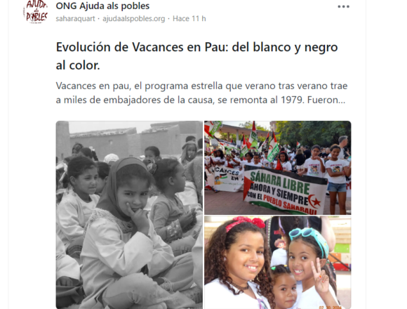 Evolución de Vacances en Pau: del blanco y negro al color. | ONG Ajuda als pobles