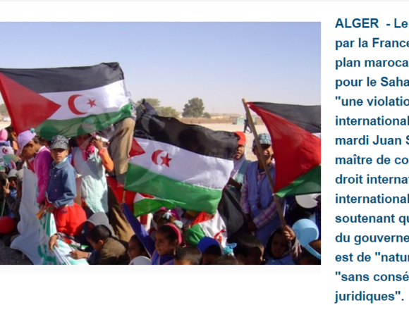 sdfghnjm JUAN SOROETA: Le soutien apporté par Macron au prétendu plan marocain d’autonomie pour le Sahara occidental est «une violation du droit international», une décision de «nature politique» et «sans conséquences juridiques» – APS