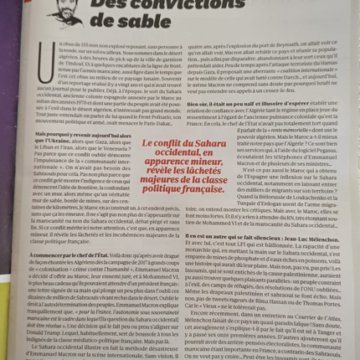 “El conflicto en torno al Sáhara Occidental revela la cobardía y las incoherencias de la clase política francesa” – Marianne