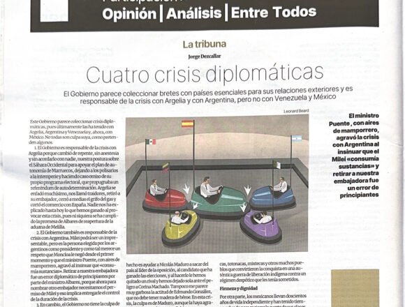 Cuatro crisis diplomáticas, por Jorge Dezcallar