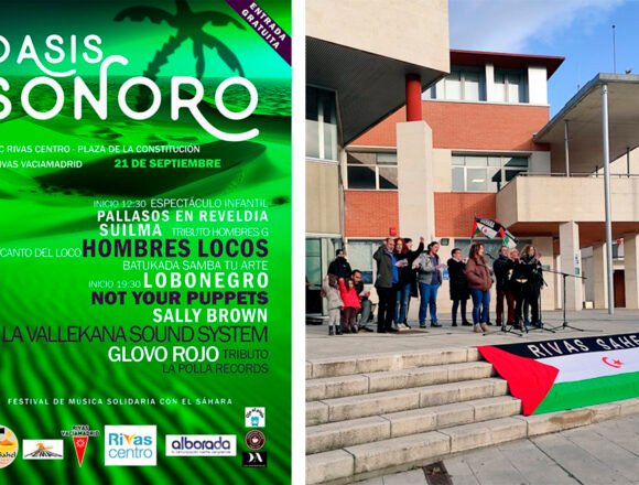 Vuelve Oasis Sonoro: 12 horas de música solidaria con el Sáhara – Rivas Ciudad, sábado 21 septiembre, 12.00-00.00, plaza de la Constitución