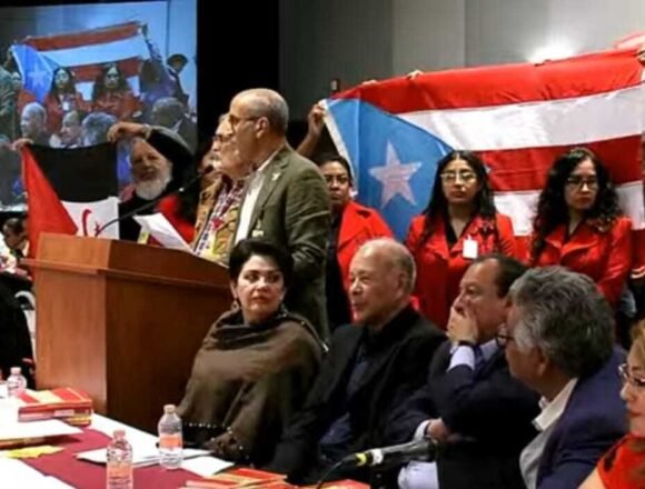 delegacion_saharaui_y_puertorriquena XXVI Seminario Internacional: “Los Partidos y una Nueva Sociedad”, aprueba por unanimidad resolución a favor de la República Saharaui | Sahara Press Service (SPS)