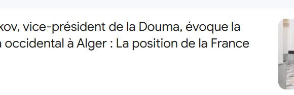 M. Vladislav Davankov, vice-président de la Douma, évoque la question du Sahara occidental à Alger : La position de la France dénoncée – EL Moudjahid