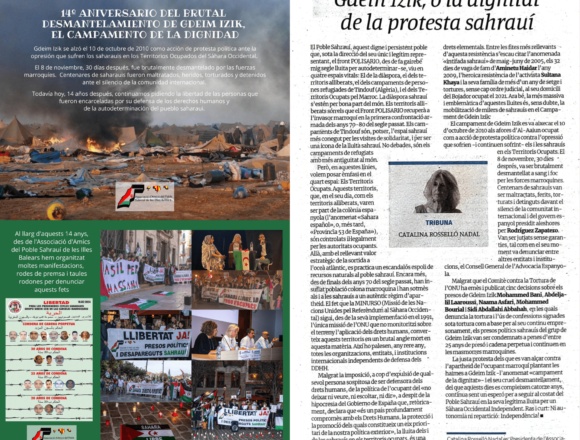 GDEIM IZIK | Recordamos hoy el brutal desmantelamiento que las fuerzas de ocupación marroquíes llevaron a cabo en el campamento saharaui