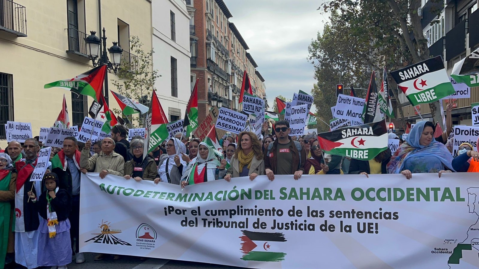 Manifestación denuncia acuerdos de Madrid