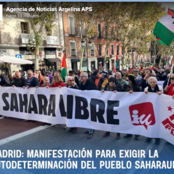 Madrid: manifestación para exigir la autodeterminación del pueblo saharaui – Agencia de Noticias Argelina APS