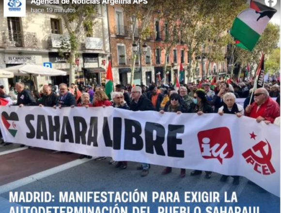 sdfrtgvbgfcdf Madrid: manifestación para exigir la autodeterminación del pueblo saharaui – Agencia de Noticias Argelina APS
