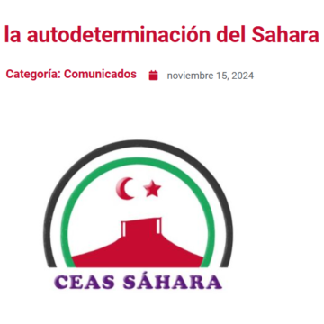 Manifiesto por la autodeterminación del Sahara Occidental – CEAS-Sahara