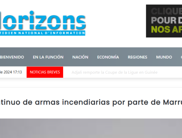 La SMACO condena el uso continuado de armas incendiarias por parte de Marruecos en el Sáhara Occidental – Horizons