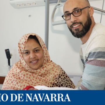 Abidin, primer nacimiento de 2025 en la sanidad pública navarra: «Va a ser un osasunista más»