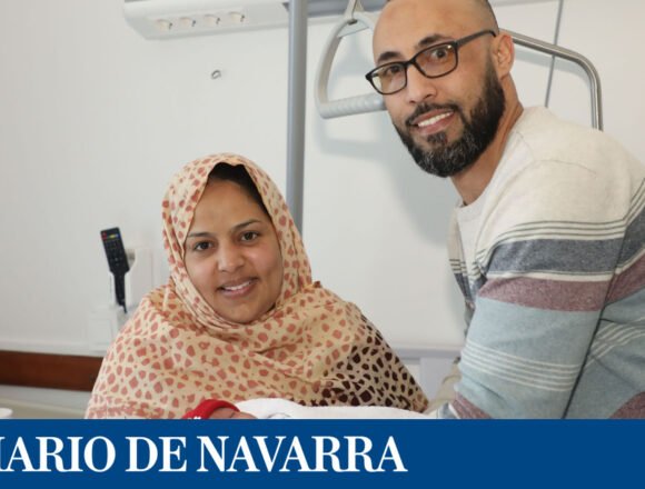 Abidin, primer nacimiento de 2025 en la sanidad pública navarra: «Va a ser un osasunista más»