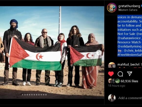 Greta Thunberg llama a la solidaridad mundial con el Sáhara Occidental en una muy difundida publicación en Instagram | Sahara Press Service (SPS)