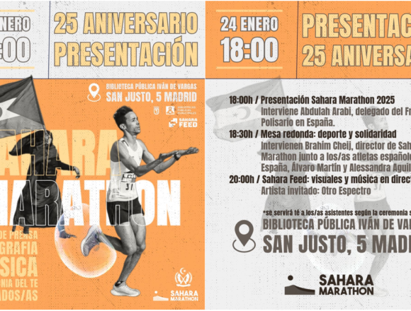 Presentación de la edición 25 aniversario de Sahara Marathon – Portal de las Bibliotecas de Madrid