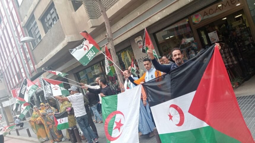 Comunidad saharaui y movimiento solidario canario protestan frente al consulado marroquí en Las Palmas | Sahara Press Service (SPS)