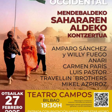 Concierto Solidario Sahara – Bilbao Teatro Campos, 27 Febrero, 19:30 horas