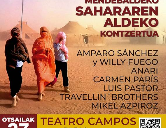 Concierto Solidario Sahara – Bilbao Teatro Campos, 27 Febrero, 19:30 horas