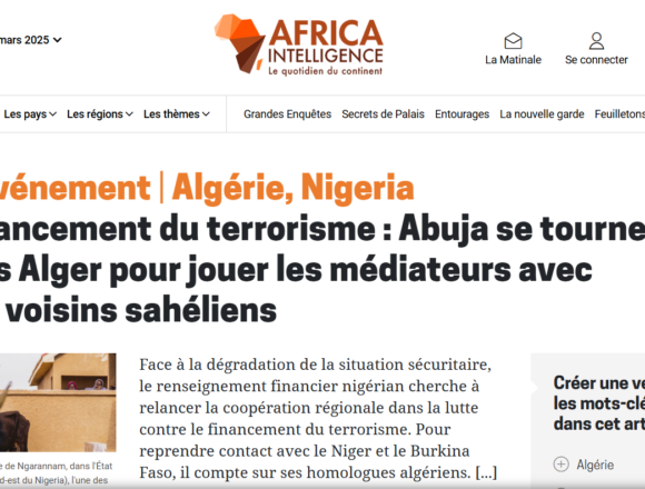 aswedrftgyhjk Nigeria pide a Argelia mediar ante Níger y Burkina para afrontar los problemas de seguridad en el Sahel