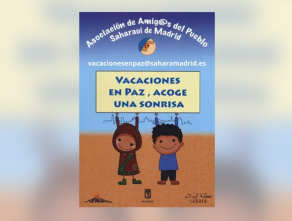 El proyecto Vacaciones en Paz busca familias de acogida para al menos 60 niños y niñas saharauis en Madrid