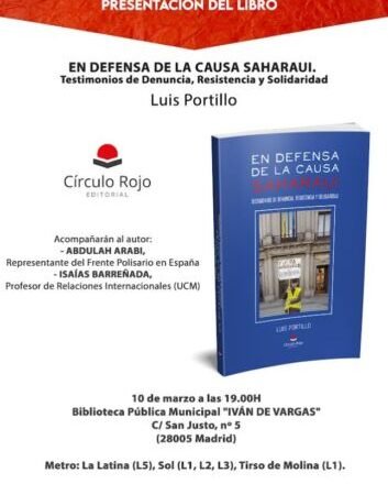 libro_en_defensa_de_la_causa_saharaui_luis_portillo Presentarán nuevo libro sobre la causa saharaui: ”En defensa de la causa saharaui”, del Doctor en Ciencias Económicas por la Universidad Complutense de Madrid, Luis Portillo Pasqual del Riquelme | Sahara Press Service (SPS)