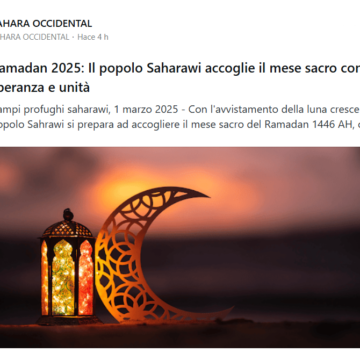 Ramadán 2025: el pueblo saharaui acoge el mes sagrado con esperanza y unidad