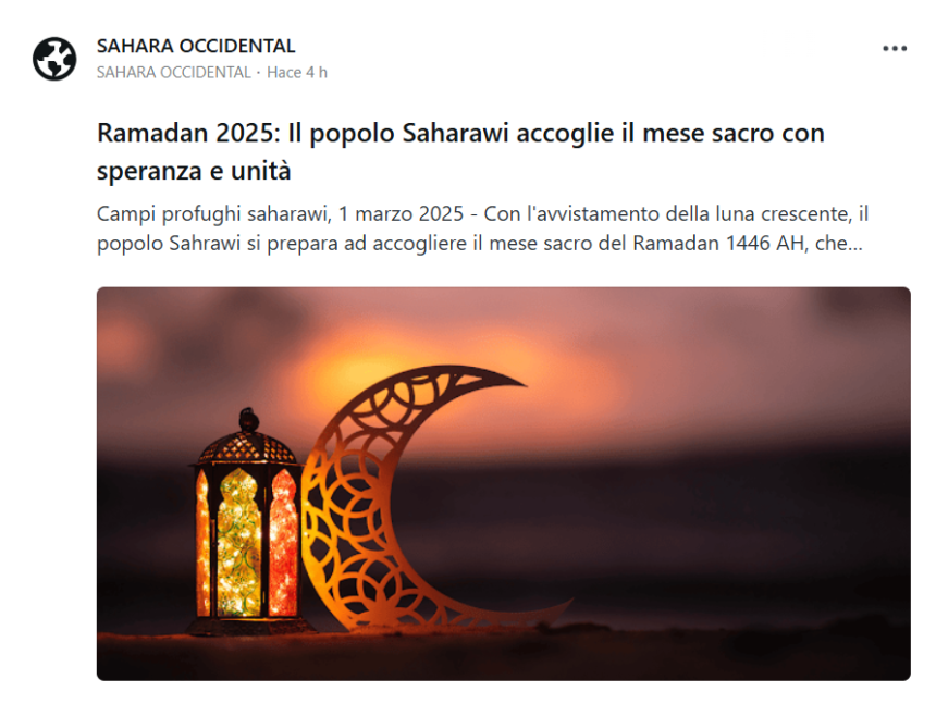 Ramadán 2025: el pueblo saharaui acoge el mes sagrado con esperanza y unidad