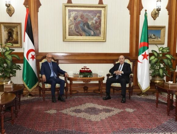 El presidente de Argelia Abdelmadjid Tebboune recibe a Brahim Ghali, presidente de la República Árabe Saharaui Democrática