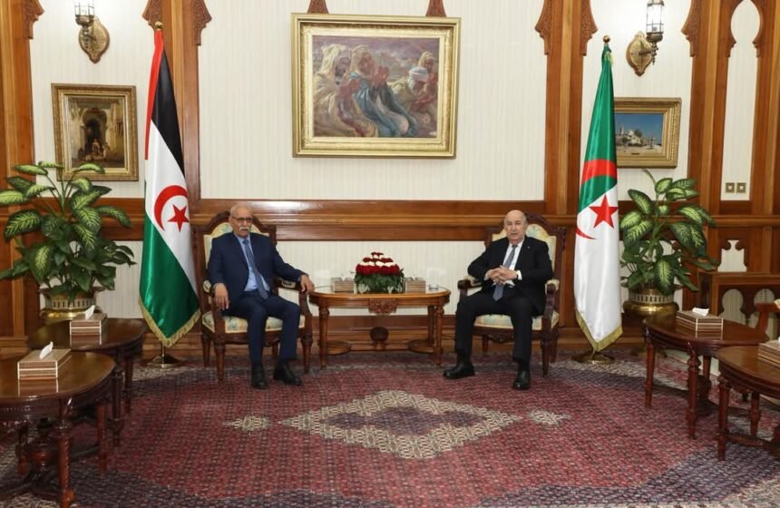 El presidente de Argelia Abdelmadjid Tebboune recibe a Brahim Ghali, presidente de la República Árabe Saharaui Democrática