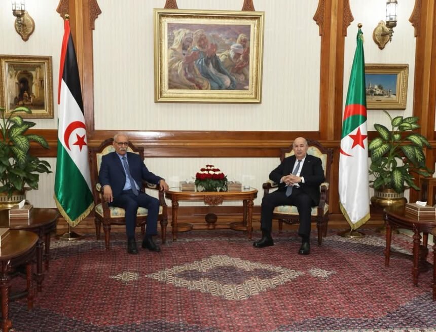 El presidente de Argelia Abdelmadjid Tebboune recibe a Brahim Ghali, presidente de la República Árabe Saharaui Democrática