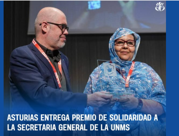 Asturias entrega premio de solidaridad a la secretaria general de la UNMS – Agencia de Noticias Argelina APS