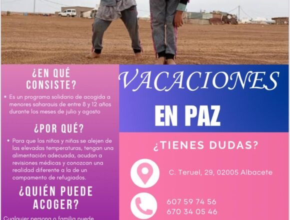 Ayuntamiento de Albacete señala que el programa ‘Vacaciones en Paz’ “refleja el compromiso con la solidaridad, la infancia y los Derechos Humanos” | Albacete