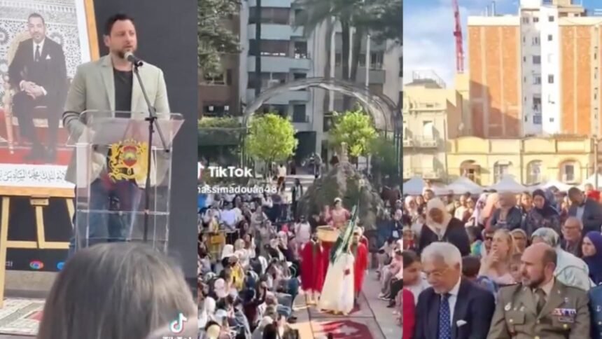Un supuesto festival en suelo español en el que los asistentes hablan vigilados por un retrato de Mohamed VI y las artistas invitadas cantan canciones que celebran la Marcha Verde, la invasión ilegal del Sáhara Occidental