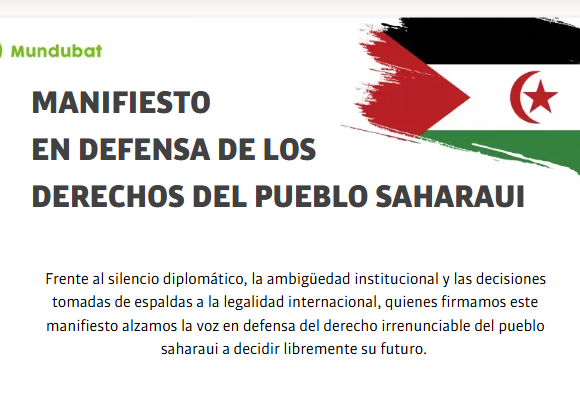 Un millar de organizaciones denuncian la complicidad de Sánchez con la ocupación del Sáhara – Manifiesto de MunduBat en PÚBLICO