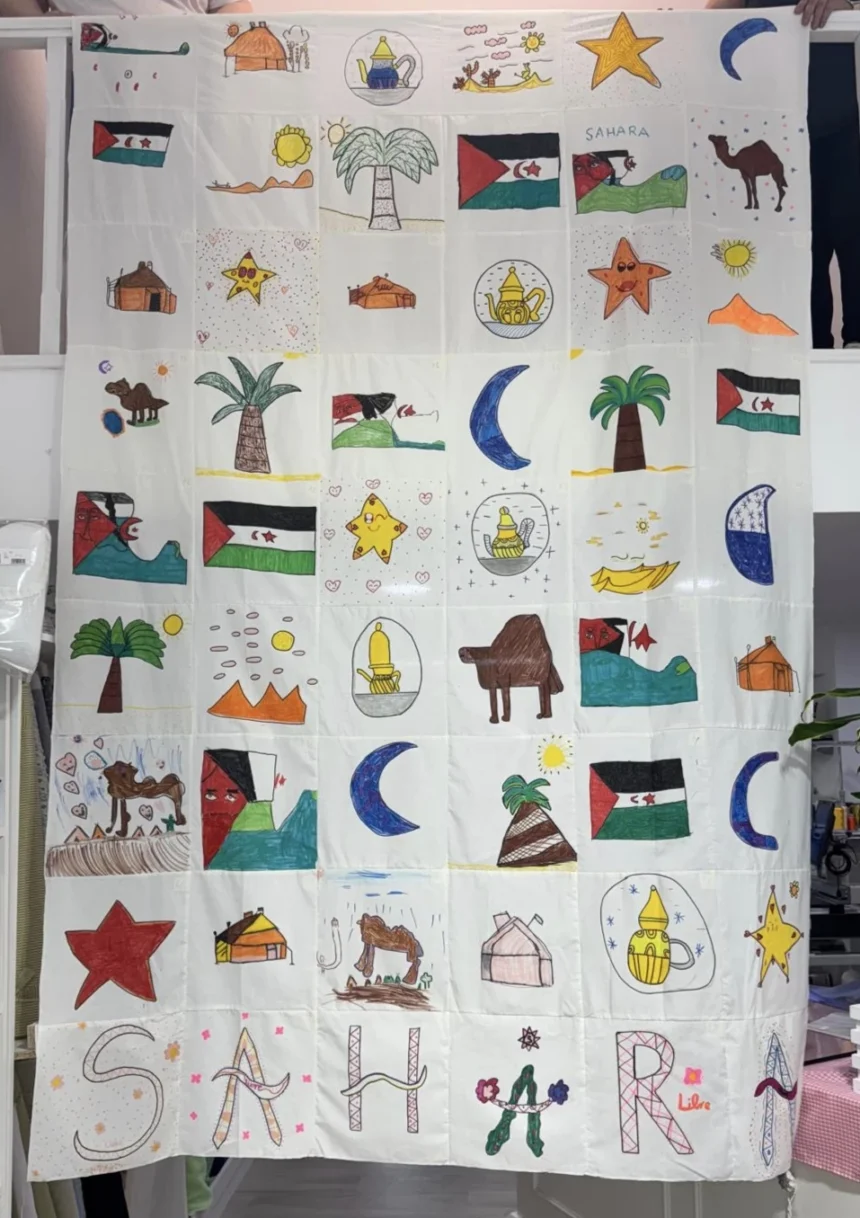 Alumnos de colegios de Rianxo elaboran colchas solidarias dentro del proyecto «Abrigo e acubillo» a beneficio de pueblo saharaui