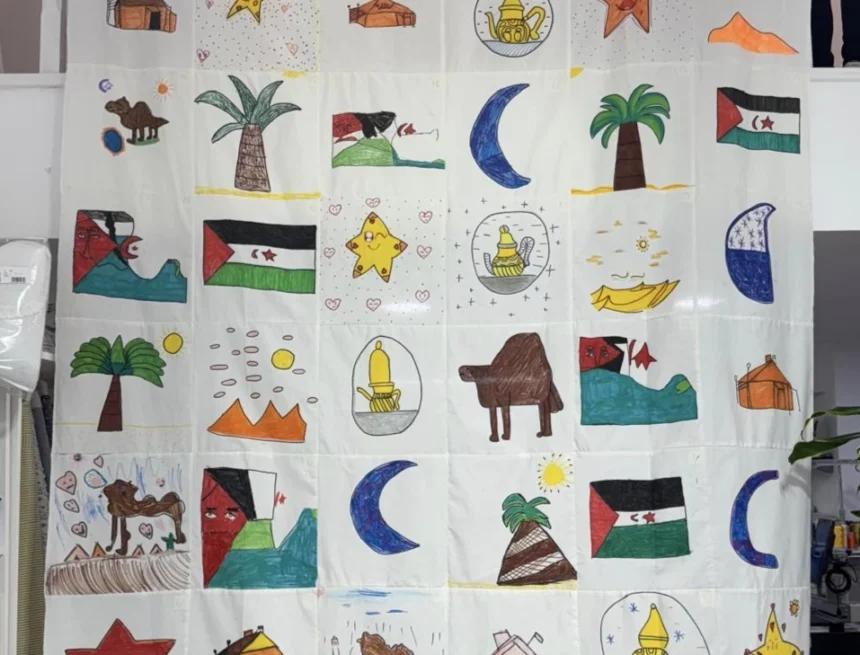 Alumnos de colegios de Rianxo elaboran colchas solidarias dentro del proyecto «Abrigo e acubillo» a beneficio de pueblo saharaui