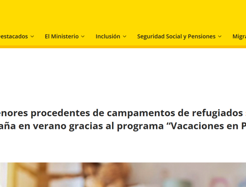 ertyuik Unos 3.000 menores procedentes de campamentos de refugiados saharauis llegarán a España en verano gracias al programa “Vacaciones en Paz 2025” – Ministerio de Inclusión, Seguridad Social y Migraciones
