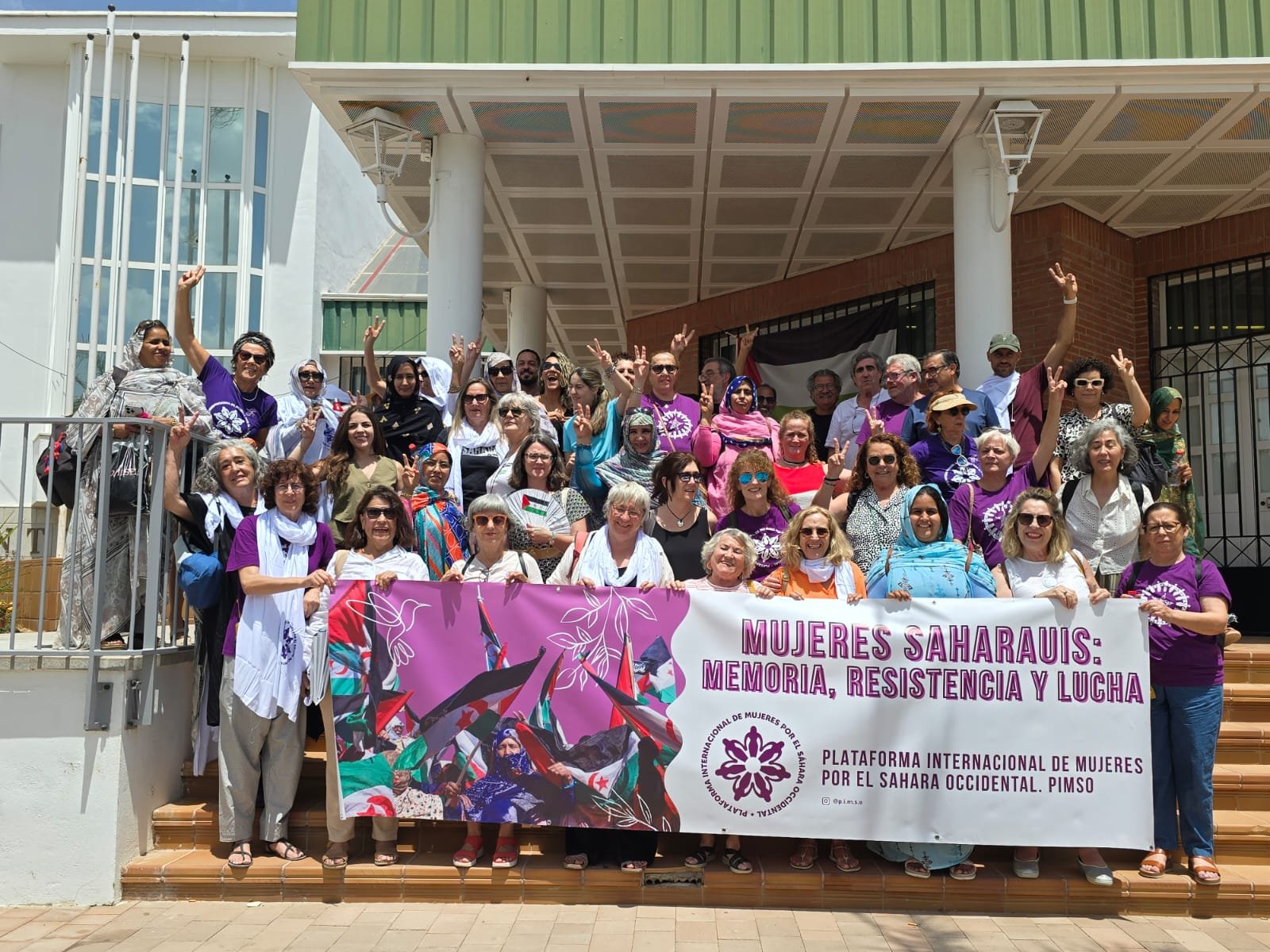 Participantes en Primer Encuentro Internacional de la PIMSO (Plataforma Internacional de Mujeres por el Sahara Occidental). PIMSO (Plataforma Internacional de Mujeres por el Sahara Occidental).