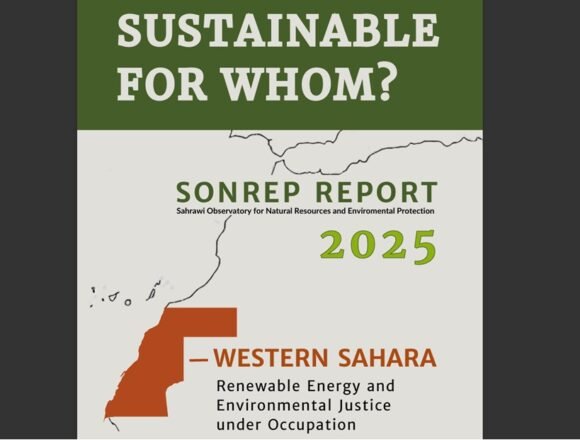 El Observatorio Saharaui «SONREP» expone en un nuevo informe: Las energías renovables en el Sáhara Occidental como herramienta para consolidar la ocupación y el saqueo de recursos