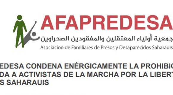 vftgtgtg AFAPREDESA CONDENA ENÉRGICAMENTE LA PROHIBICIÓN DE ENTRADA A ACTIVISTAS DE LA MARCHA POR LA LIBERTAD DE LOS PRESOS SAHARAUIS