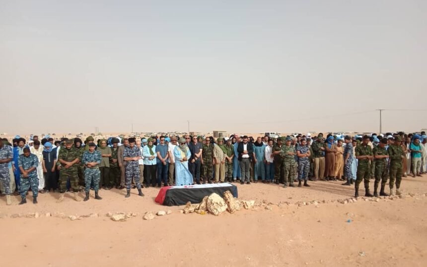 El cuerpo de Jadiya Hamdi fue enterrado en un ambiente solemne en el cementerio de la Wilaya de Smara | Sahara Press Service (SPS)