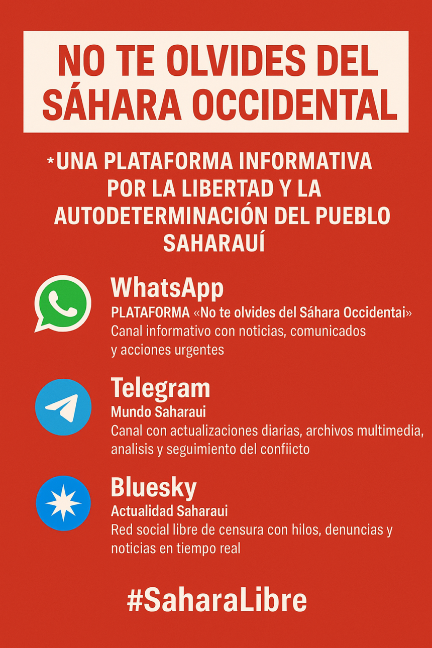 NO TE OLVIDES DEL SAHARA OCCIDENTAL: una plataforma por la libertad y la autodeterminación del pueblo saharaui – Victoria G. Corera