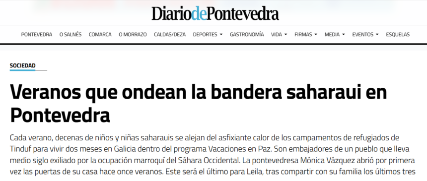 Veranos que ondean la bandera saharaui en Pontevedra – Diario de Pontevedra