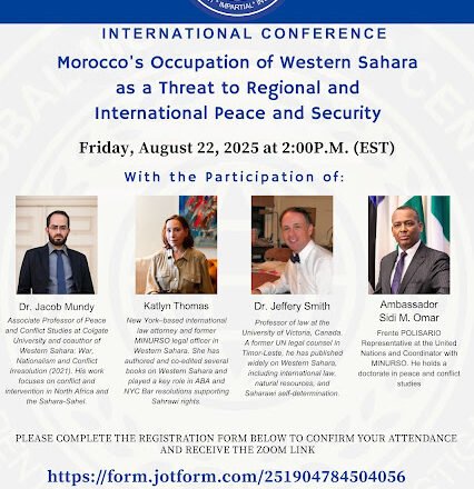 Conferencia Internacional: La ocupación marroquí del Sáhara Occidental como amenaza para la paz y la seguridad mundiales
