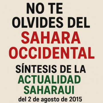 Síntesis de la actualidad saharaui – 2 de agosto de 2025