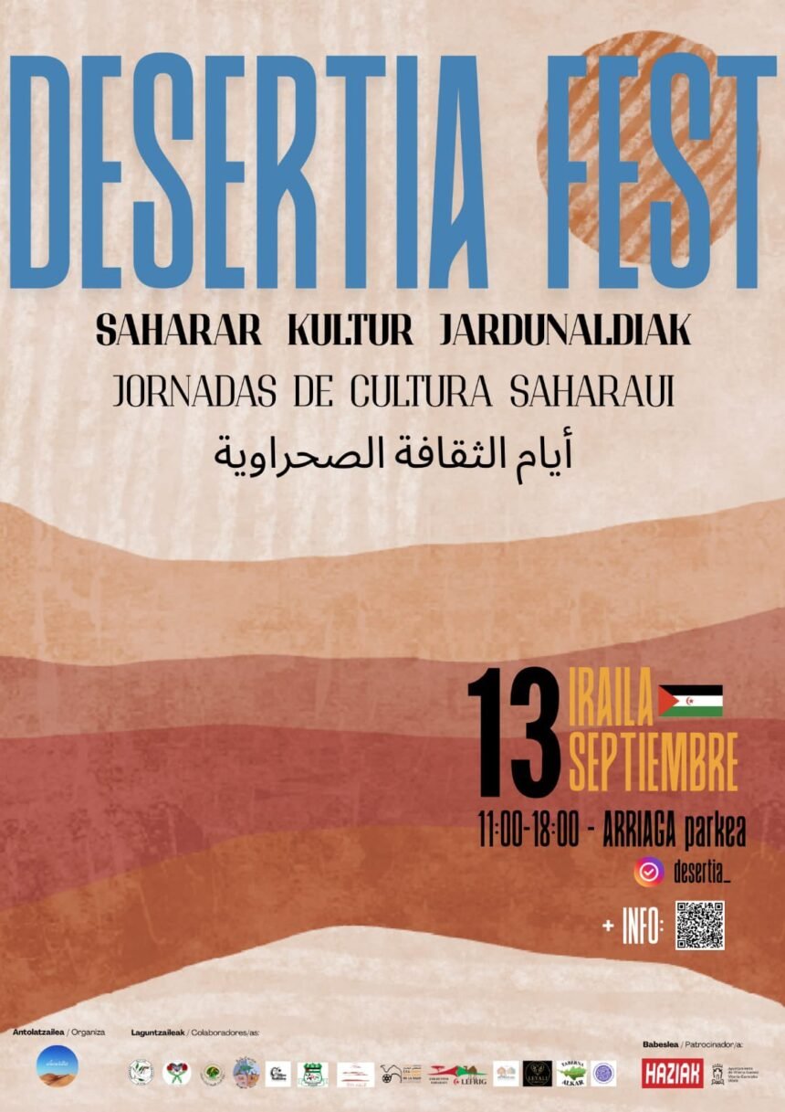 13 de septiembre en Vitoria-Gasteiz: ¡Acércate a la primera edición de la jornada de cultura saharaui Desertia Fest!