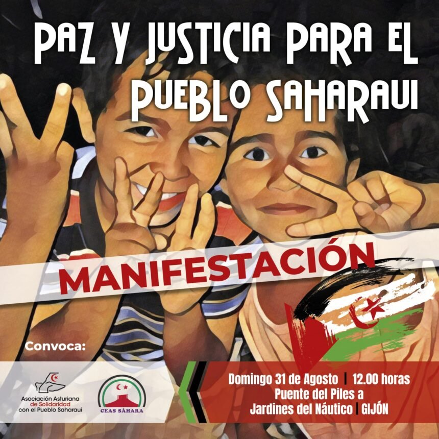 Gijón acogerá una manifestación en apoyo al pueblo Saharaui el domingo 31 de agosto