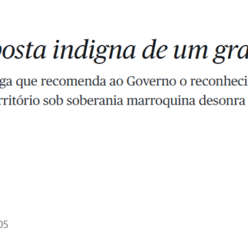 Una propuesta indigna de un gran país (Uma proposta indigna de um grande país) – Lectura del artículo de Carlos Ruiz Miguel, publicado en el diario portugués PÚBLICO